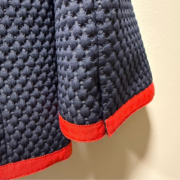 J.Crew Navy Matelassé Three-Quarter Sleeve Lady Jacket - Size 8 - Picture 6 of 9